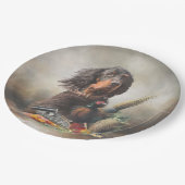 Assiettes En Carton Gordon setter avec faisans, Art (Angle)