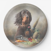 Assiettes En Carton Gordon setter avec faisans, Art (Devant)