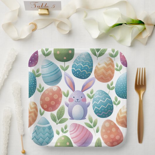 Assiettes En Carton Gorgeous Easter paper plates (Mariage)