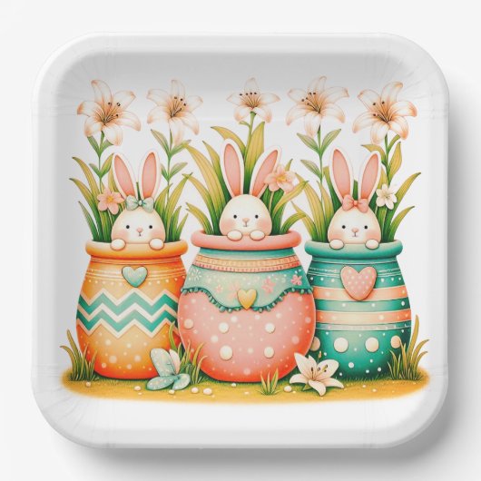 Assiettes En Carton Gorgeous Easter paper plates (Recto)