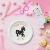 Assiettes En Carton GORILLA Graphique -Faune - Joyeux anniversaire - F (Fête)
