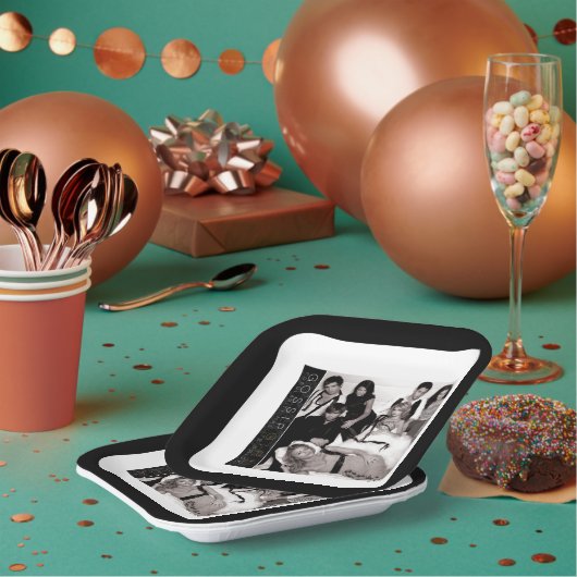 Assiettes En Carton Gossip Girl Black and White Group Graphisme (Multi)