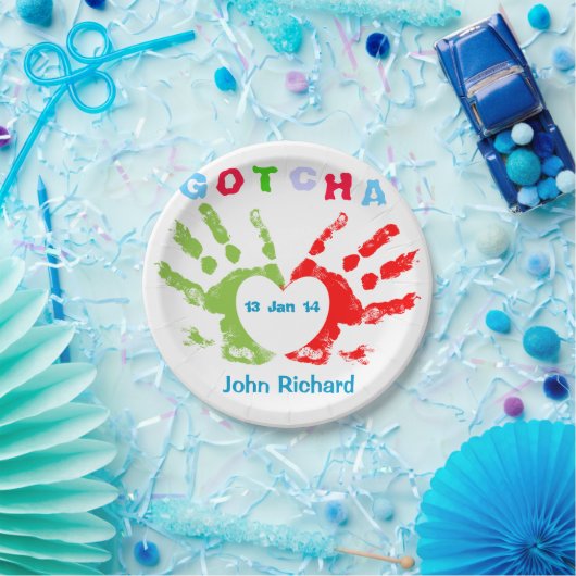 Assiettes En Carton Gotcha jour - conception d'adoption (Fête)