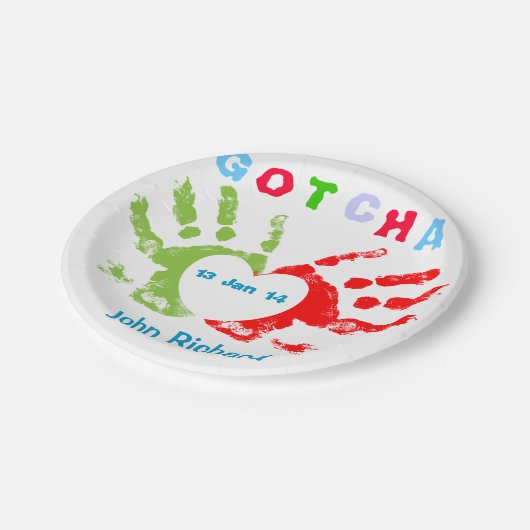 Assiettes En Carton Gotcha jour - conception d'adoption (Angle)