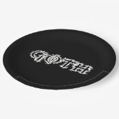 Assiettes En Carton Goth (Angle)