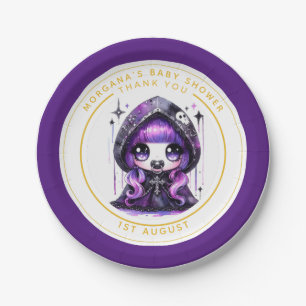Assiettes En Carton Goth Baby Girl Shower livrée par Crow Merci