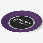 Assiettes En Carton Goth foncé violet clair (Angle)