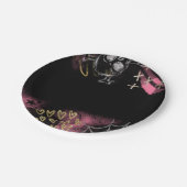 Assiettes En Carton Goth Skull Halloween Sweet 16 Anniversaire Fête (Angle)