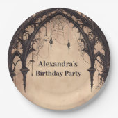 Assiettes En Carton Gothic Arch Midnight Birthday (Devant)