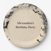 Assiettes En Carton Gothic Arch Midnight Birthday (Devant)