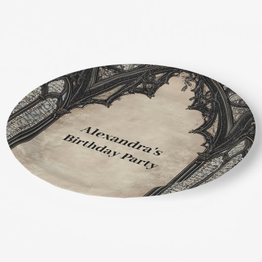 Assiettes En Carton Gothic Chandelier Midnight Birthday (Angle)