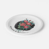 Assiettes En Carton Gothic Rose Wedding Frame (Angle)