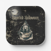 Assiettes En Carton Gothique Haunch House Witch Halloween Costume Part (Recto)