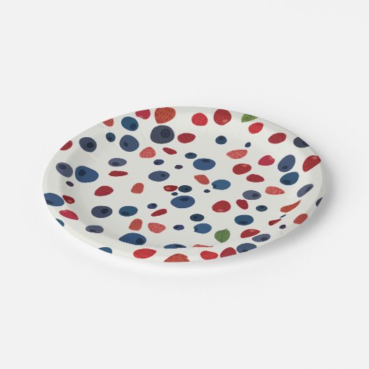 Assiettes En Carton Goût de plat d'été (Angle)