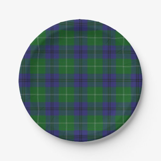 Assiettes En Carton Goût écossais Clan Oliphant Tartan Plaid (Devant)