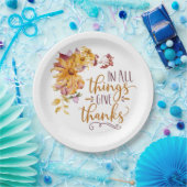 Assiettes En Carton Grâce à la florale d'automne (Fête)