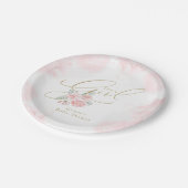 Assiettes En Carton GRACE Elegant Blush Floral C'est un Baby shower fi (Angle)