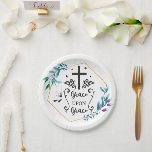 Assiettes En Carton Grace sur grâce (Mariage)
