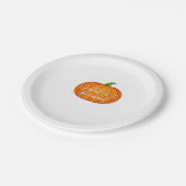 Assiettes En Carton Grâces et bienheureux - Chute Citrouille Thanksgiv (Angle)