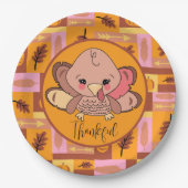 Assiettes En Carton Grâces mignonnes Turquie Plaques de fête d'action  (Devant)