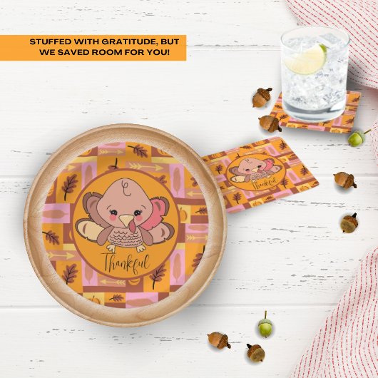 Assiettes En Carton Grâces mignonnes Turquie Plaques de fête d'action 