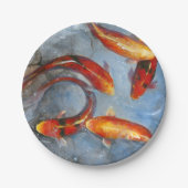Assiettes En Carton Gracieux Koi I (Devant)