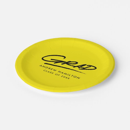 Assiettes En Carton Grad Jaune moderne pointu Grad Grad Grad Grad Grad (Angle)