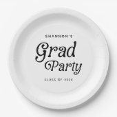Assiettes En Carton Grad Party Rétro Grad Grad Grad Grad Grad Grad Gra (Devant)
