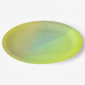 Assiettes En Carton Gradation géométrique jaune moderne (Angle)