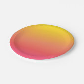 Assiettes En Carton Gradient jaune et rose (Angle)