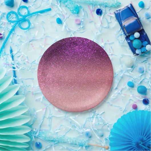 Assiettes En Carton Gradient ombre (Fête)