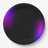 Assiettes En Carton Gradient violet noir (Devant)
