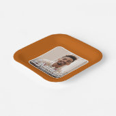Assiettes En Carton Graduate Photo Bold Script Burnt Orange Graduation (Angulaire)