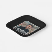 Assiettes En Carton Graduate Photo Bold Script Graduation Party Noir (Angulaire)