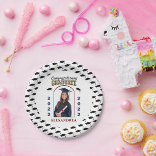 Assiettes En Carton Graduate Photo Graduation Félicitations sur mesur