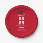 Assiettes En Carton Graduation 2025 Minimal Grad Custom (Devant)