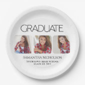 Assiettes En Carton Graduation 3-Photo Moderne (Devant)