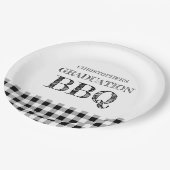 Assiettes En Carton Graduation BBQ Gingham (Angle)