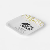 Assiettes En Carton Graduation Black Gold GRATS GRAD Confetti (Angulaire)