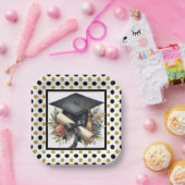 Assiettes En Carton Graduation Cap And Diploma (Fête)