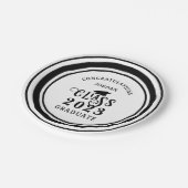 Assiettes En Carton Graduation Classe de l'année Félicats Couleur pers (Angle)