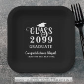Assiettes En Carton Graduation Fancy Class Année Nom du script
