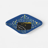 Assiettes En Carton Graduation Fleurs Plaques en papier (Angulaire)