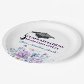 Assiettes En Carton Graduation florale de lavande (Angle)