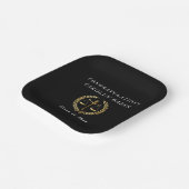 Assiettes En Carton Graduation Gold Scales of Justice Laurel Wreath (Angulaire)