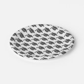 Assiettes En Carton Graduation Grey Tassel Casquette (Angle)