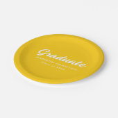 Assiettes En Carton Graduation Jaune de script gras (Angle)