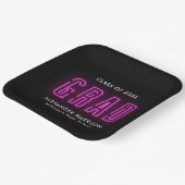 Assiettes En Carton Graduation moderne Magenta Neon (Angulaire)