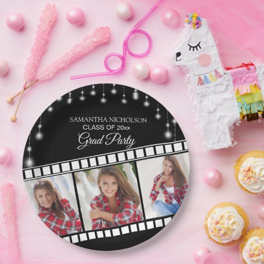 Assiettes En Carton Graduation Party Photo Film Reel Hollywood Star (Fête)