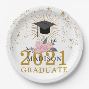 Assiettes En Carton Graduation Party Pink Gold Classe De 2021